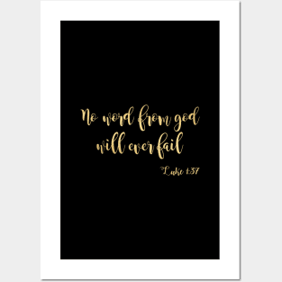 No word from god will ever fail Posters and Art